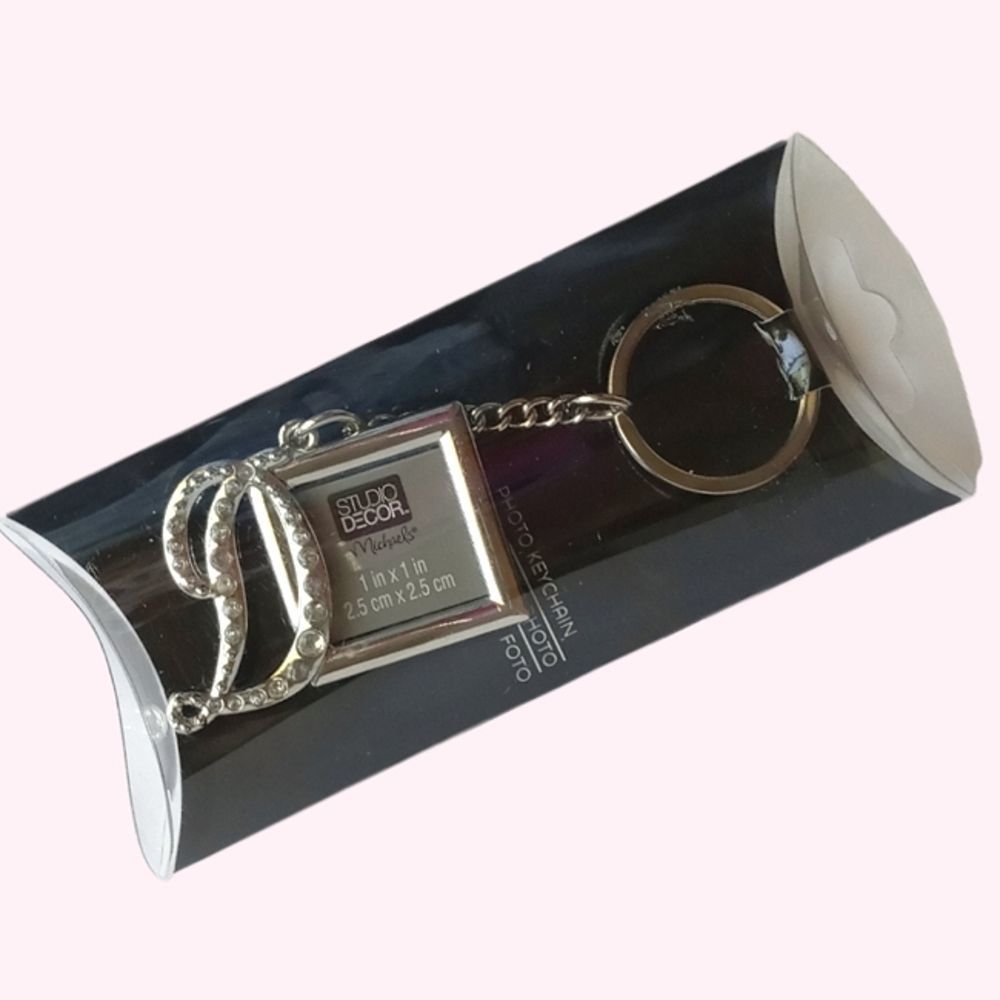 Studio Decor Letter D Photo Keychain NWTs